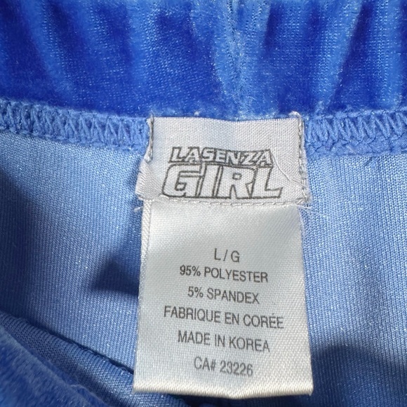 Y2K Groovy Blue Velvet Bell Bottoms - Picture 3 of 7